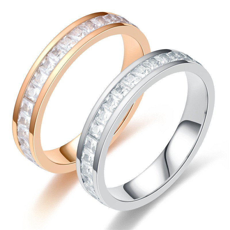 Crystal CZ Stone Ring Vintage Stainless Steel Women Wedding Rings Fashion Promise Silver Rose Gold Engagement Ring
Crystal CZ Stone Ring Vintage Stainless Steel Women Wedding Rings Fashion Promise Silver Rose Gold Engagement Ring