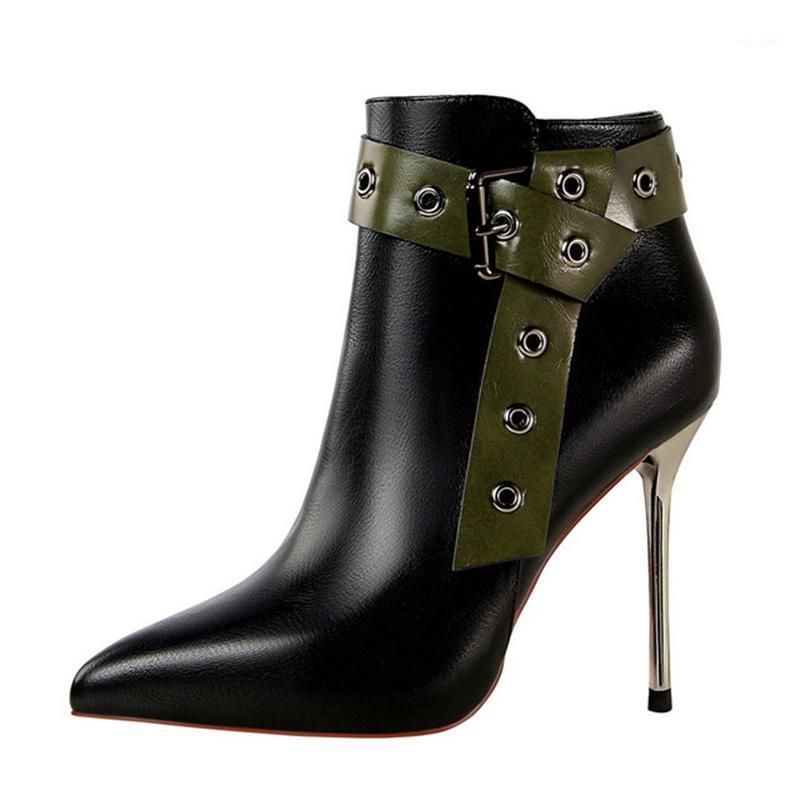 European Vintage Knight Boots Thin Heels Super High Heel Sexy Club Pointed Rivet Belt Buckle Short boots 02A1, Black
European Vintage Knight Boots Thin Heels Super High Heel Sexy Club Pointed Rivet Belt Buckle Short boots 02A1, Black