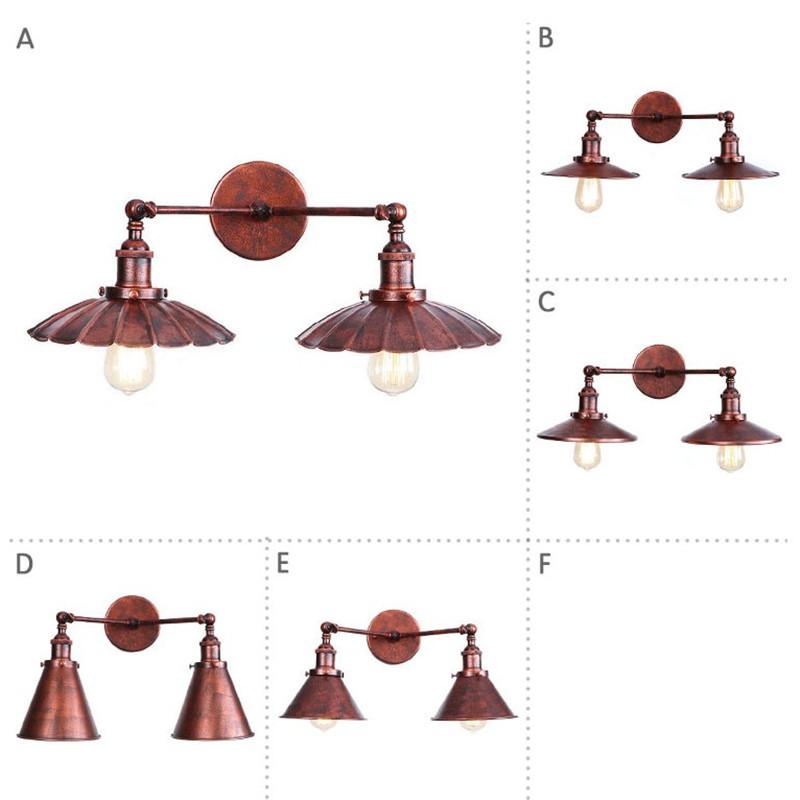 Loft Industrial Vintage LED Wall Light Fixtures Double Head Rust Iron Wall Sconce Edison Adjust Bedside Lamp Home Lighting
Loft Industrial Vintage LED Wall Light Fixtures Double Head Rust Iron Wall Sconce Edison Adjust Bedside Lamp Home Lighting