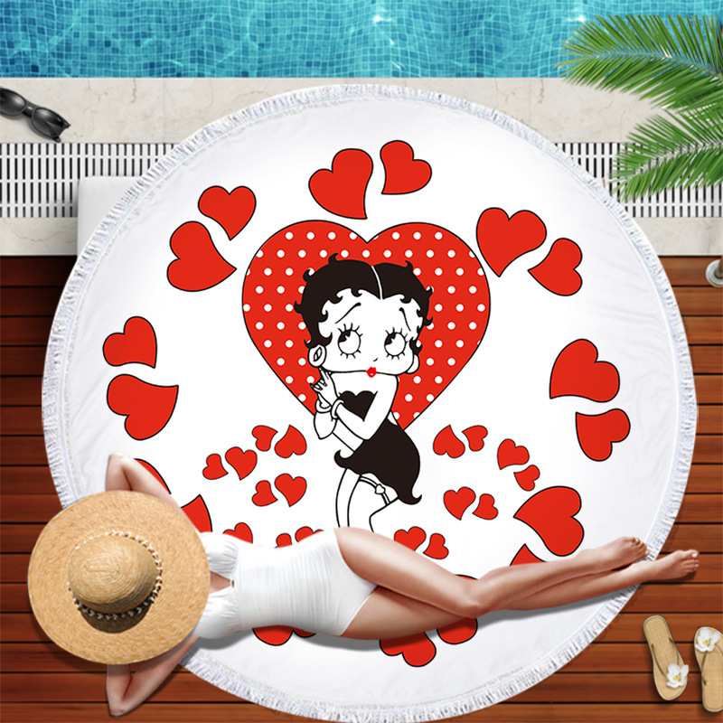 Betty Boop Round Beach Towel For Adults Lovely Microfiber Towel Bathroom Swimming Towels Tassels Tapestry Blanket Yoga Beach Mat F1216
Betty Boop Round Beach Towel For Adults Lovely Microfiber Towel Bathroom Swimming Towels Tassels Tapestry Blanket Yoga Beach Mat F1216