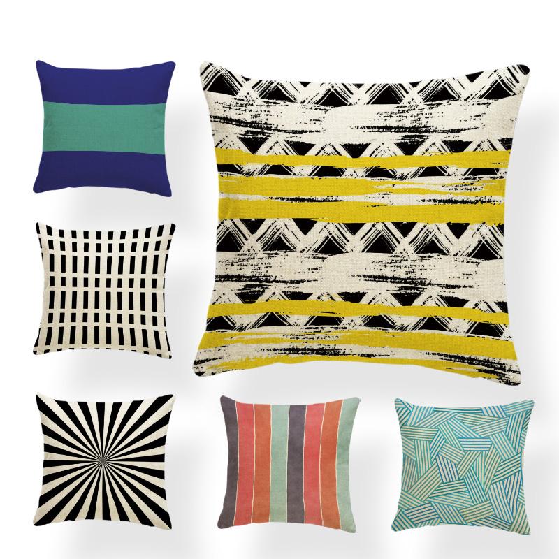 Personalized Cool Geometric Pattern Cushion Set Living Room Bedroom Decorative Pillowcase Staggered Line Polyester Pillow
Personalized Cool Geometric Pattern Cushion Set Living Room Bedroom Decorative Pillowcase Staggered Line Polyester Pillow