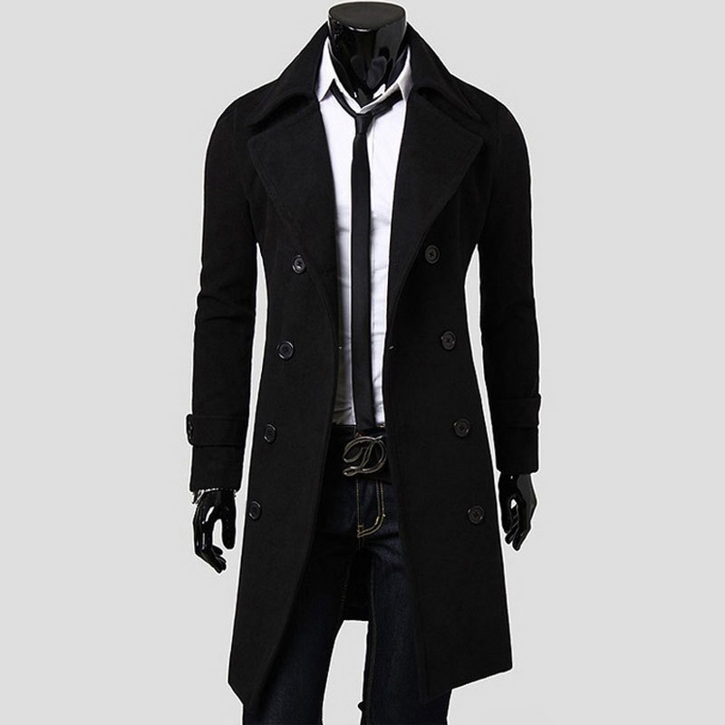 Arrival Wholesale- New Winter Double Breasted Men Trench Slim Fitness Coats Mens Long Coat -3xl 3 Color 59NO, Black
Arrival Wholesale- New Winter Double Breasted Men Trench Slim Fitness Coats Mens Long Coat -3xl 3 Color 59NO, Black
