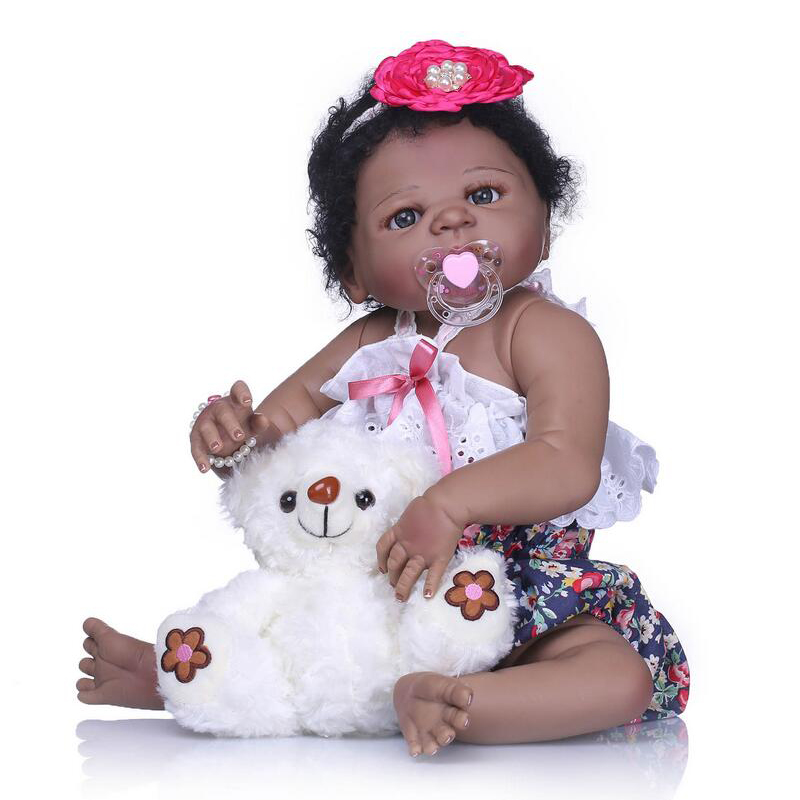 Reborn Dolls 23'' 57cm black Girl Realistic Baby Doll Toy Full Silicone Body Waterproof Kids Playmates
Reborn Dolls 23'' 57cm black Girl Realistic Baby Doll Toy Full Silicone Body Waterproof Kids Playmates