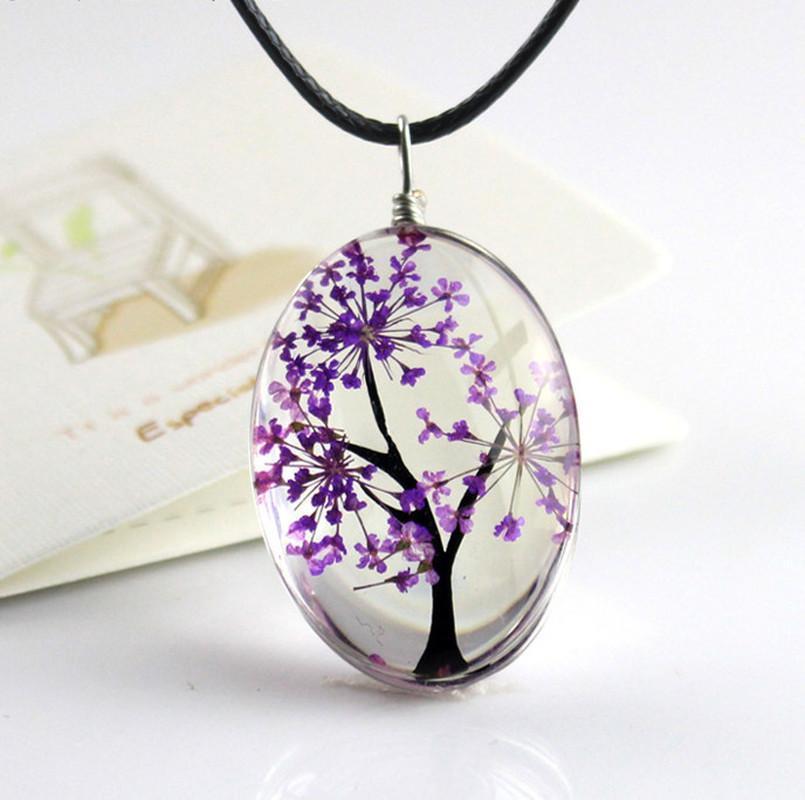 Handmade Dried Flower Necklace Glass Pendant Leather Chain Boho Long Statement Necklaces Summer Jewelry for Women1
Handmade Dried Flower Necklace Glass Pendant Leather Chain Boho Long Statement Necklaces Summer Jewelry for Women1