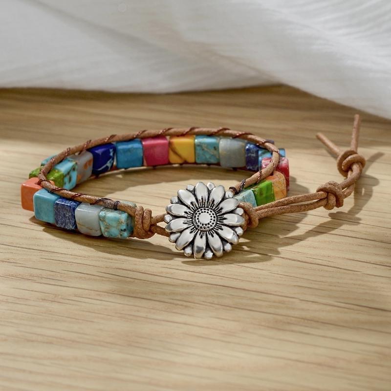 7 Chakra Natural Healing Druzy Stone Wrap Leather Bracelet for Women Braid Leather Rope Friendship Best Friend Flower Jewelry
7 Chakra Natural Healing Druzy Stone Wrap Leather Bracelet for Women Braid Leather Rope Friendship Best Friend Flower Jewelry
