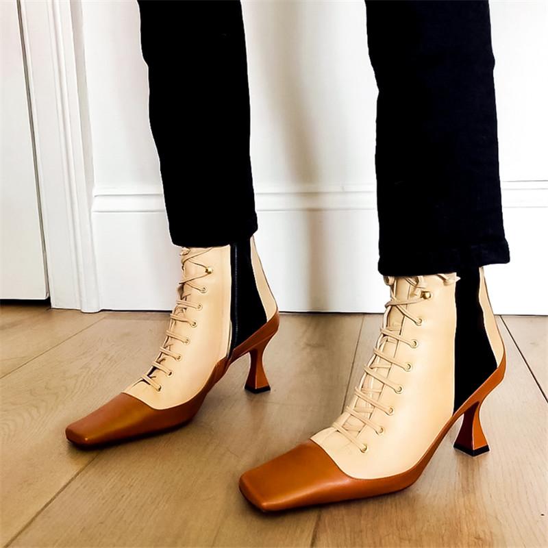 Sexy Square Toe Women Ankle Boots High Heel Shoes Woman Female Lace-up Botas Mujer Short Booties, Apricot
Sexy Square Toe Women Ankle Boots High Heel Shoes Woman Female Lace-up Botas Mujer Short Booties, Apricot