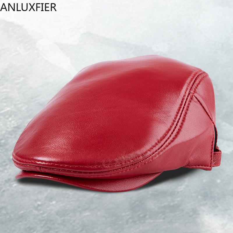 Autumn Winter Young Men Sheepskin Beret Hat Genuine Leather Thin Women Berets Cap Male Female Middle Age Fashionable Hats H6978, Black
Autumn Winter Young Men Sheepskin Beret Hat Genuine Leather Thin Women Berets Cap Male Female Middle Age Fashionable Hats H6978, Black