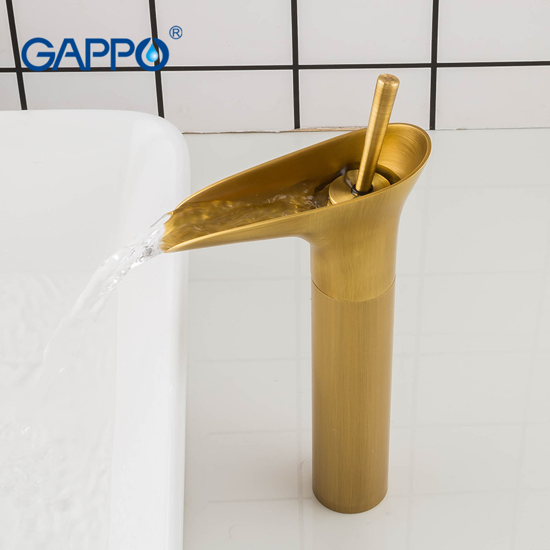 GAPPO Basin Faucets antique brass waterfall basin sink faucet mixers taps bathroom water taps deck mounted T200710
GAPPO Basin Faucets antique brass waterfall basin sink faucet mixers taps bathroom water taps deck mounted T200710