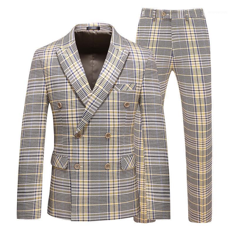 Latest Designs Double Breasted Men Suit Coat vest Pants THREE Pieces Cenne Des Graoom Slim Fit Khaki Casual Plaid Suits1
Latest Designs Double Breasted Men Suit Coat vest Pants THREE Pieces Cenne Des Graoom Slim Fit Khaki Casual Plaid Suits1