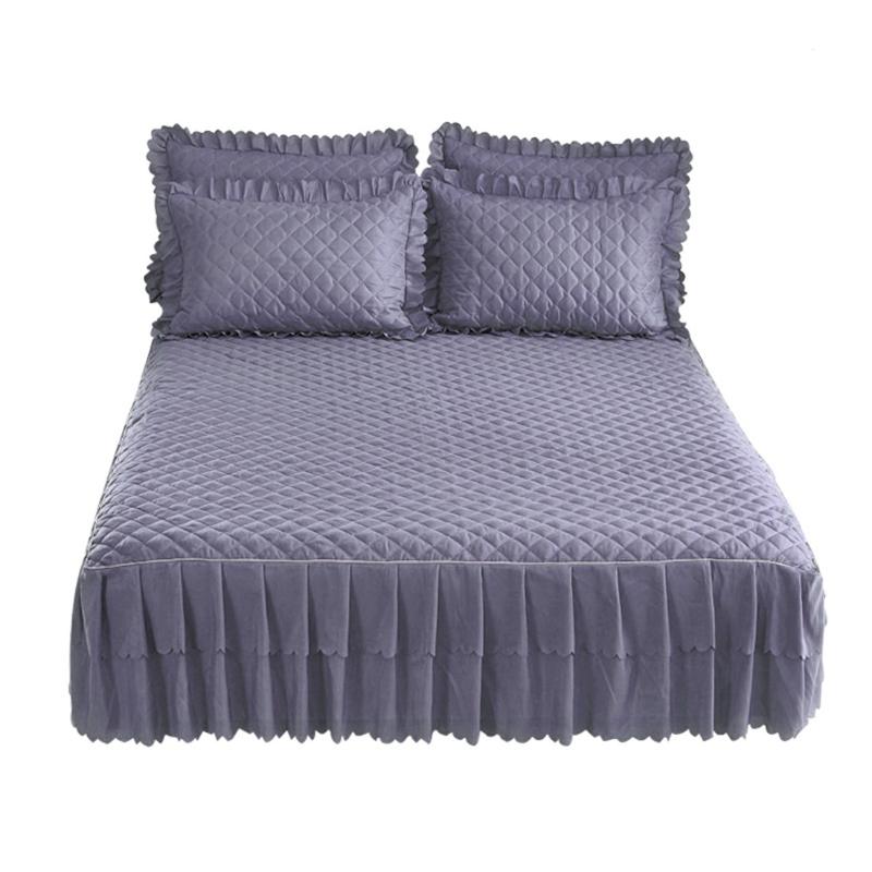 2020 Thicken Bed Skirt Solid Color Bed Skirt Cotton Mattress Cover Home Textile Elastic Band Bedding Supplies Bedsheets, Purple
2020 Thicken Bed Skirt Solid Color Bed Skirt Cotton Mattress Cover Home Textile Elastic Band Bedding Supplies Bedsheets, Purple