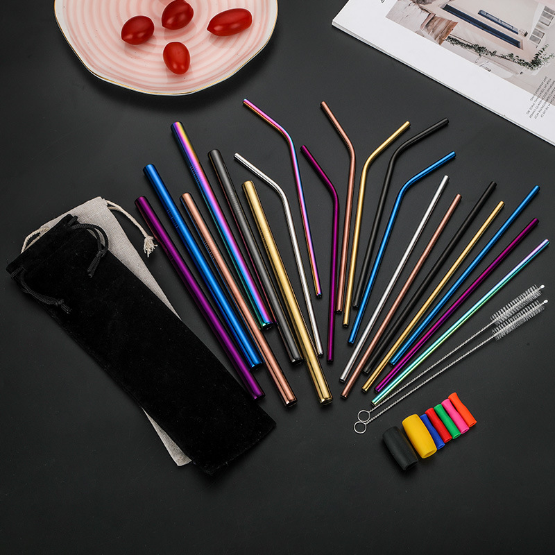 9Pcs Reusable Stainless Straws Steel Metal Bent And Straight Reusable Colorful Straw Drinking Straws Cleaner Brush Bar Drinking Tool Set
9Pcs Reusable Stainless Straws Steel Metal Bent And Straight Reusable Colorful Straw Drinking Straws Cleaner Brush Bar Drinking Tool Set