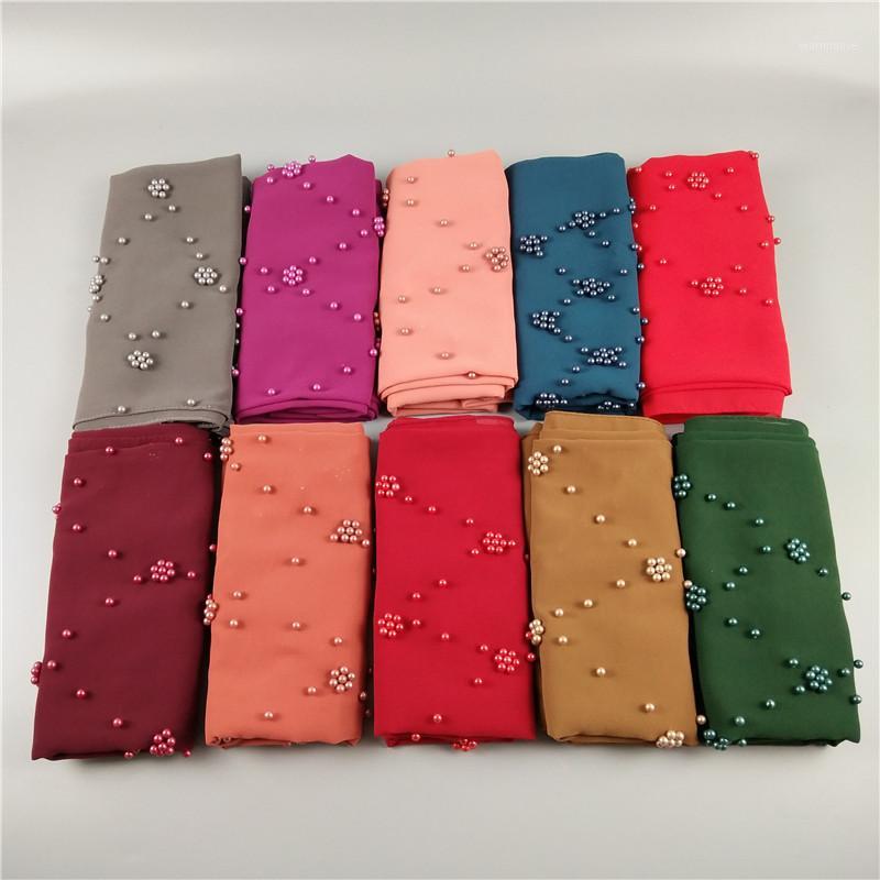 20 PCS pretty colored pearl plain bubble chiffon shawls muslim hijab women spring headband wrap scarves1
20 PCS pretty colored pearl plain bubble chiffon shawls muslim hijab women spring headband wrap scarves1
