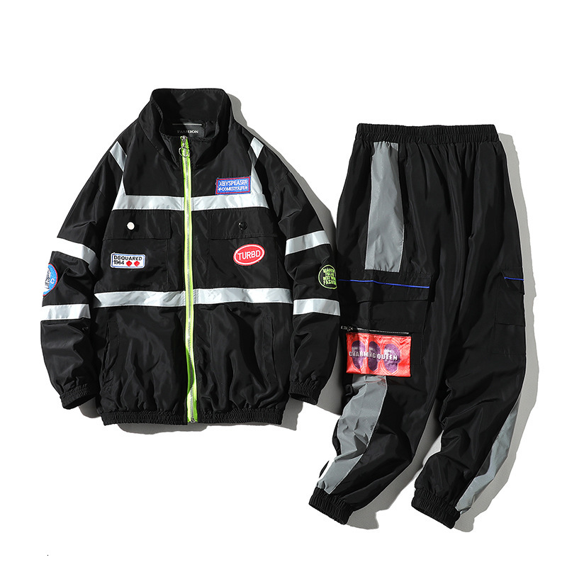 2021 Lover 2 Piece Men New Spring and Autumn Splicing Streetwear Jacket+pant Set Hip Hop Sport Tracksuit Yyef, White
2021 Lover 2 Piece Men New Spring and Autumn Splicing Streetwear Jacket+pant Set Hip Hop Sport Tracksuit Yyef, White