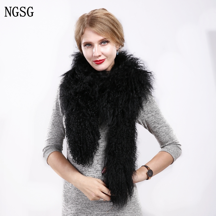 160cm real mongolian fur scarf women winter fashion solid black gray genuine wool woolen fur collar female J1215
160cm real mongolian fur scarf women winter fashion solid black gray genuine wool woolen fur collar female J1215