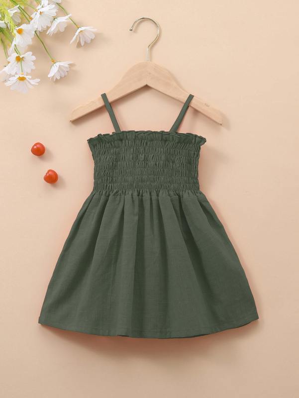 Baby Girl Shirred Bodice Cami Dress SHE