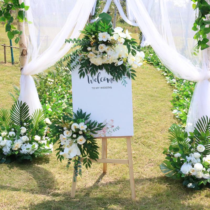 New wedding artificial flower welcome card home door wall decoration wedding custom simulation flower oad sign photography props, A6
New wedding artificial flower welcome card home door wall decoration wedding custom simulation flower oad sign photography props, A6