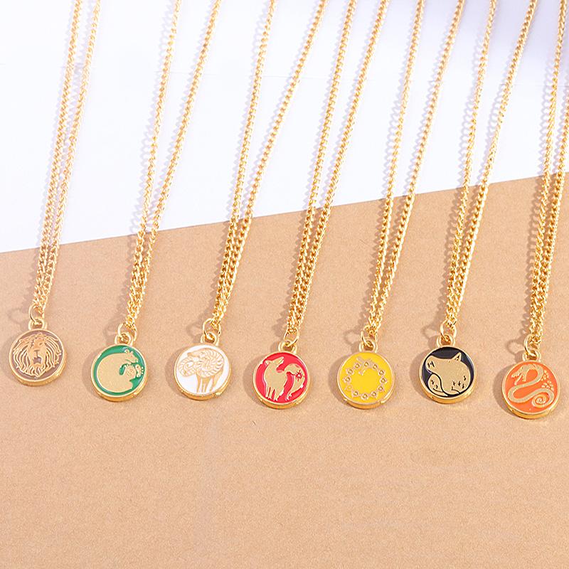 Seven Deadly Sins Protagonist Tattoo Necklace Anime Peripheral Dragon Snake Pig Sheep Lion Grizzly Bear Animal Color Coin
Seven Deadly Sins Protagonist Tattoo Necklace Anime Peripheral Dragon Snake Pig Sheep Lion Grizzly Bear Animal Color Coin