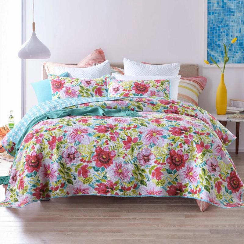Comforters & Sets CHAUSUB Flowers Print Quilt Set 3pcs Cotton Bedspreads For Double Bed Cover Pillowcase Queen Size Summer Blanket Cove, Blue
Comforters & Sets CHAUSUB Flowers Print Quilt Set 3pcs Cotton Bedspreads For Double Bed Cover Pillowcase Queen Size Summer Blanket Cove, Blue