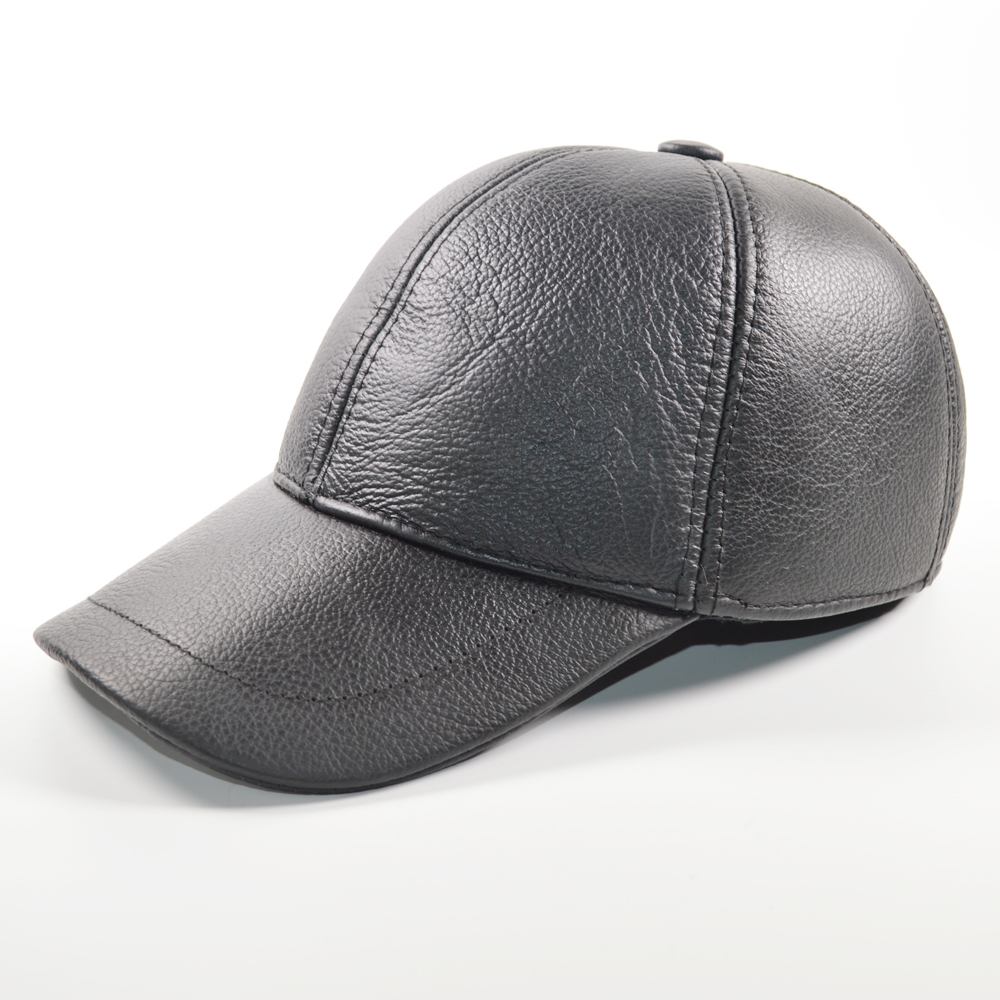 Warm sale of men genuine baseball caps casual mark hat fall winter sell real hot leather cap, Black
Warm sale of men genuine baseball caps casual mark hat fall winter sell real hot leather cap, Black