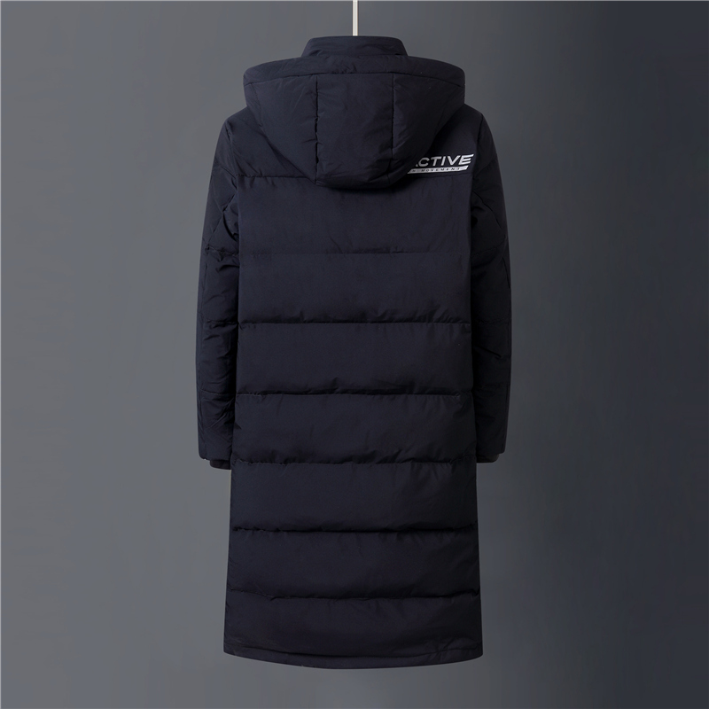 Winter 90% White Duck Down Jacket Men Hooded Fashion High Quality Long Thicken Warm Down Coat Loose Black Overcoat Parkas 201217