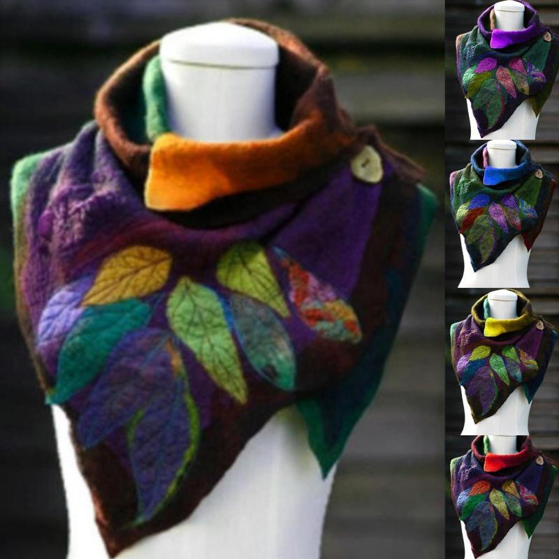 New Fashion Party Scarves Vintage Women Autumn Winter Leaf Soft Wrap Irregular Scarf Button Warm Shawl Autumn Winter Christmas
New Fashion Party Scarves Vintage Women Autumn Winter Leaf Soft Wrap Irregular Scarf Button Warm Shawl Autumn Winter Christmas