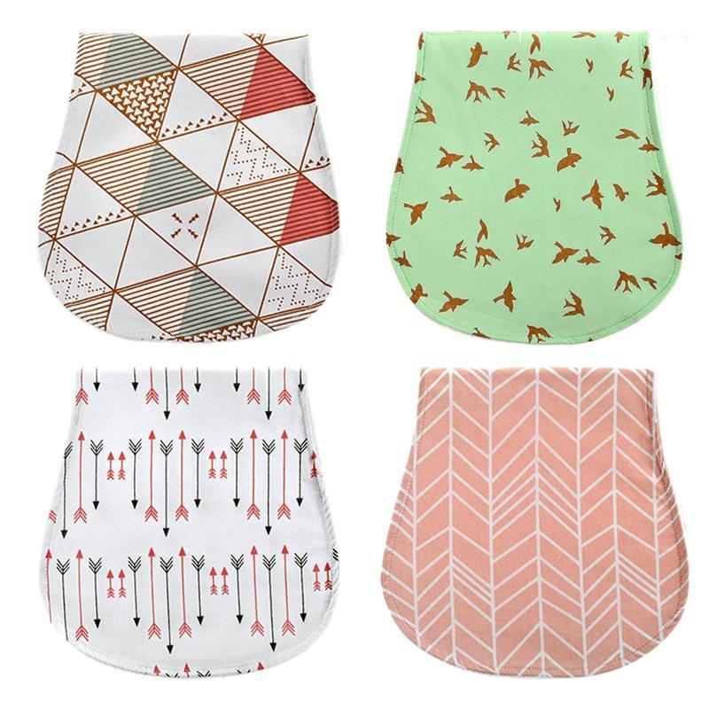 4 Pcs Baby Burp Cloths Baby Boy Girl Burp Cloths Set Bibs Curved Absorbent and Soft Supplies1, Multi