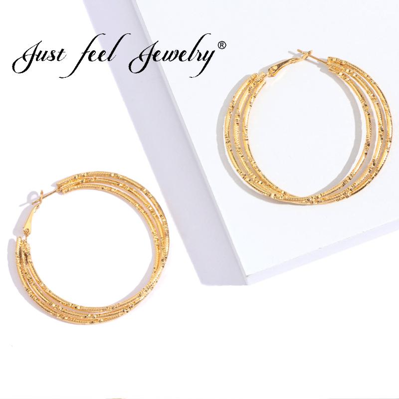 JUST FEEL 2021 Punk Gold Color hoop Earrings 3 layers 50mm big Metal round Geometric Earrings For Women circle Fashion Jewelry
JUST FEEL 2021 Punk Gold Color hoop Earrings 3 layers 50mm big Metal round Geometric Earrings For Women circle Fashion Jewelry