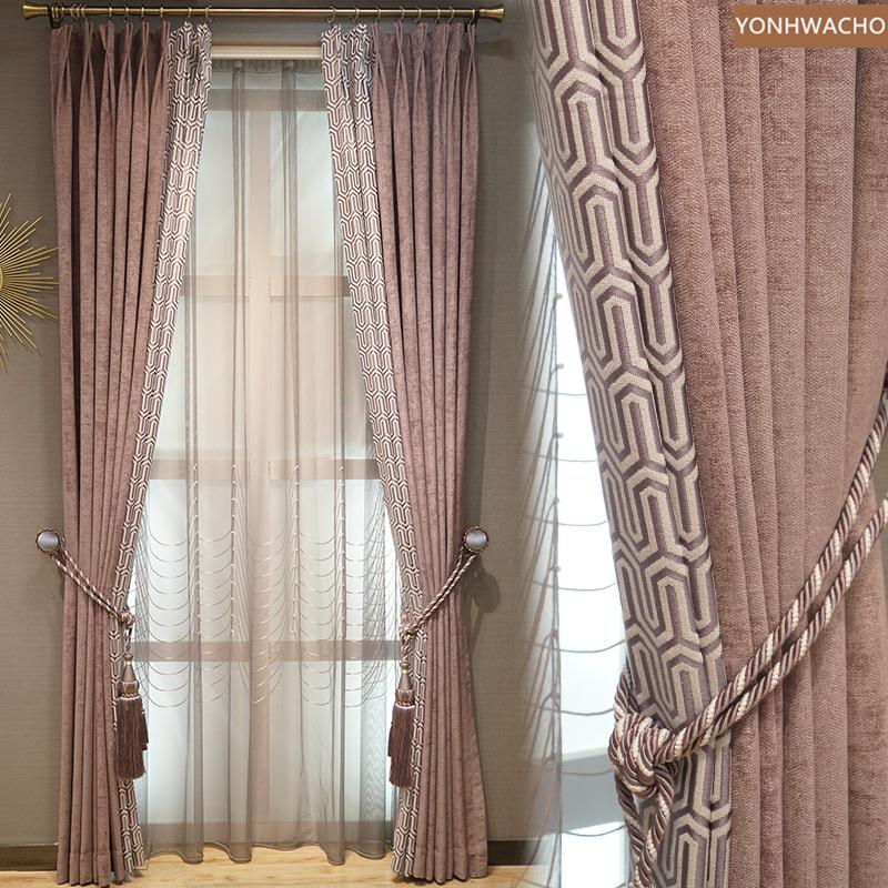 Custom curtain Smoke purple chenille stitching thick luxury Nordic jacquard thic cloth blackout curtain tulle panel C469
Custom curtain Smoke purple chenille stitching thick luxury Nordic jacquard thic cloth blackout curtain tulle panel C469