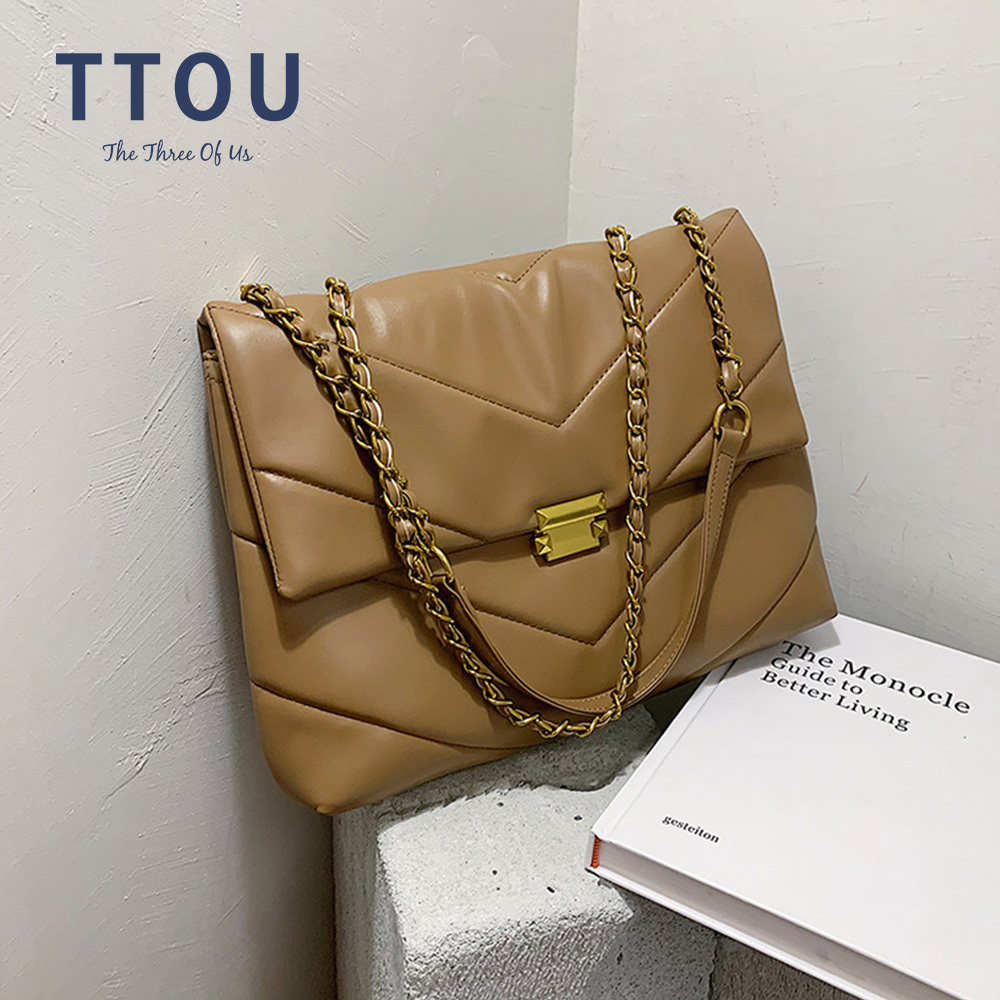 Winter Large Shoulder Travel Leather Pu Quilted Bag Female Luxury Handbags Women Bags Designer Sac A Main Femme Q1118
Winter Large Shoulder Travel Leather Pu Quilted Bag Female Luxury Handbags Women Bags Designer Sac A Main Femme Q1118
