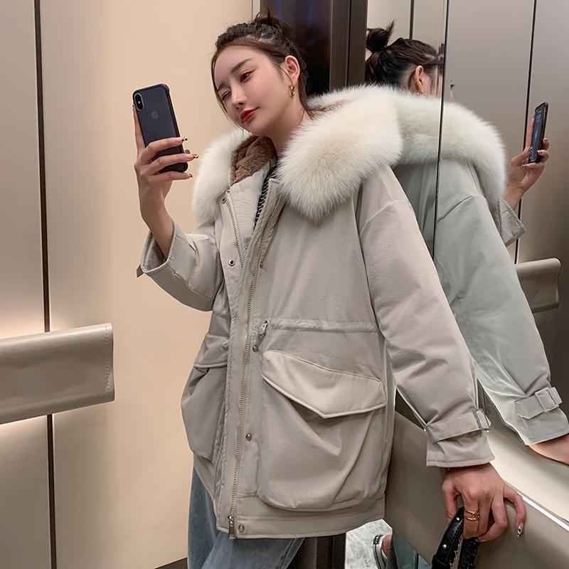 Fashion Cotton Liner Parker Parka Coat 2020 New Winter Jacket Women Casual Solid Color Medium Long Hooded Parka With Fur Collar, Beige
Fashion Cotton Liner Parker Parka Coat 2020 New Winter Jacket Women Casual Solid Color Medium Long Hooded Parka With Fur Collar, Beige