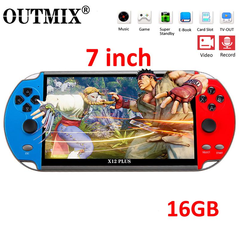 OUTMIX X12 PLUS Video Game 7inch LCD Double Rocker Portable Handheld Retro Game Console Video MP5 Player TF Card for 3000 Games
OUTMIX X12 PLUS Video Game 7inch LCD Double Rocker Portable Handheld Retro Game Console Video MP5 Player TF Card for 3000 Games