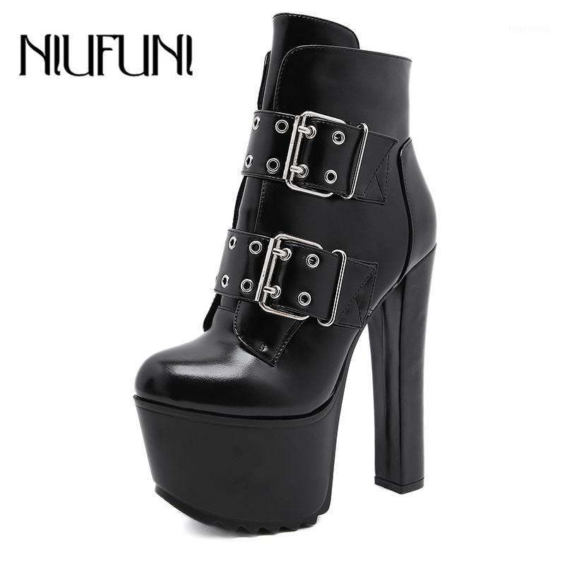 PU Leather Platform Buckle Boots High Heels Women's Spring Autumn Shoes Women Chaussures Femme Western Rivet Motorcycle Boots1, Black
PU Leather Platform Buckle Boots High Heels Women's Spring Autumn Shoes Women Chaussures Femme Western Rivet Motorcycle Boots1, Black
