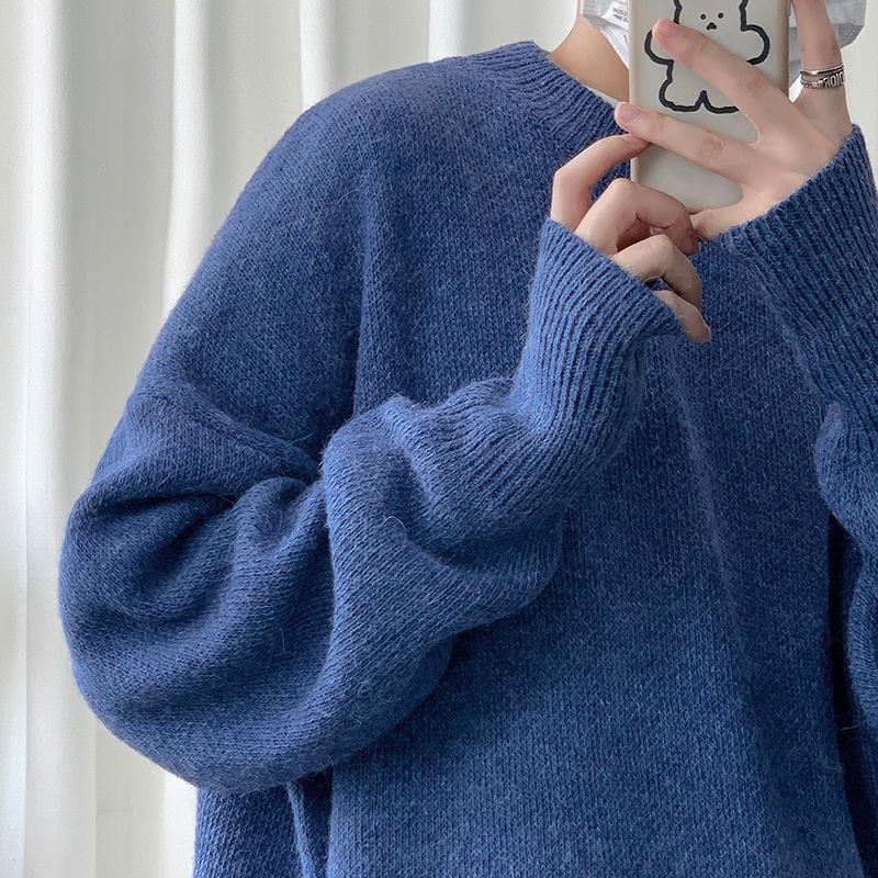 Solid sweater Round neck 5 color neutral men pullover Thick Winter Loose Oversized Knitting Cashmere sweater, Black
Solid sweater Round neck 5 color neutral men pullover Thick Winter Loose Oversized Knitting Cashmere sweater, Black