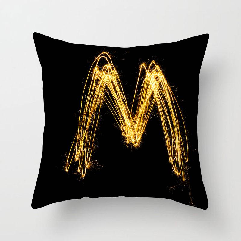 26 Alphabet Initials Cushion Covers Golden English Letters HOME LOVE Cushion Cover Pillow Case Bedroom Sofa Decoration
26 Alphabet Initials Cushion Covers Golden English Letters HOME LOVE Cushion Cover Pillow Case Bedroom Sofa Decoration