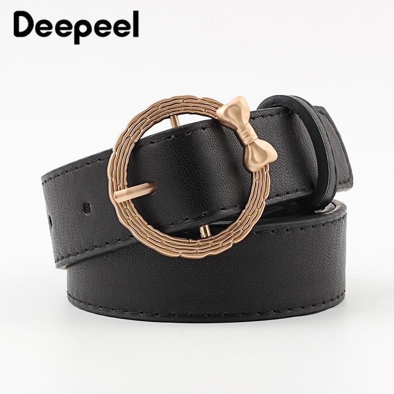 Belts Deepeel 1pc 2.8cm*105cm Women Bow Round Pin Buckle Belt High Quality PU Girdle Personalized Adjustable Waistband For Jeans YB622, Black
Belts Deepeel 1pc 2.8cm*105cm Women Bow Round Pin Buckle Belt High Quality PU Girdle Personalized Adjustable Waistband For Jeans YB622, Black