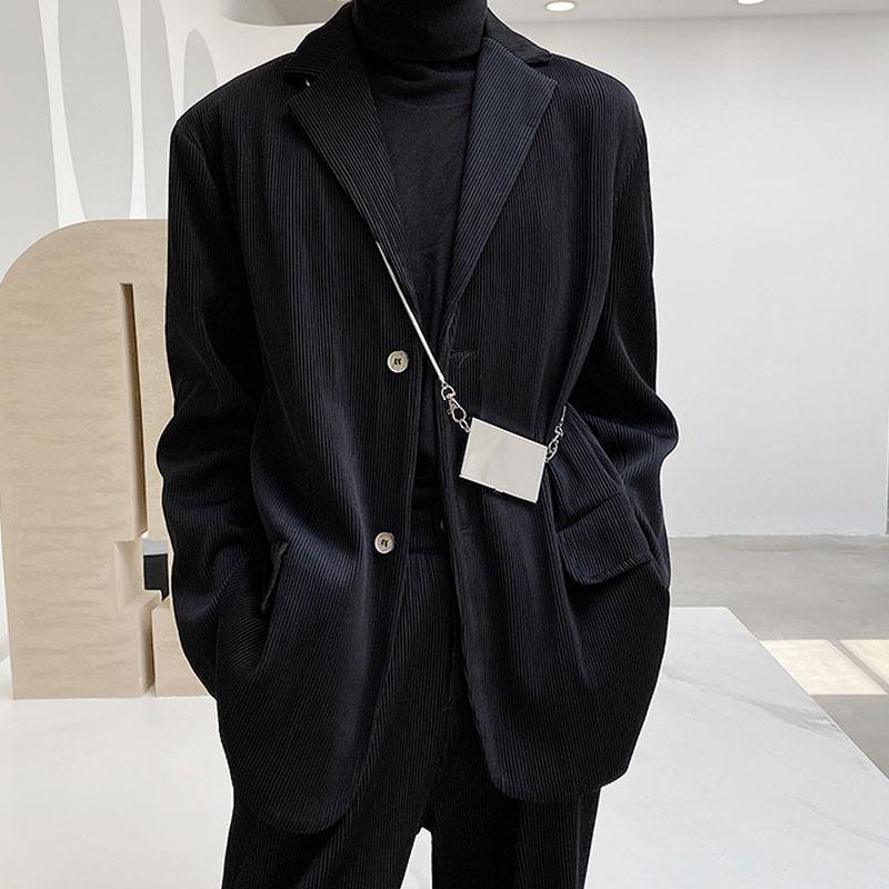 Men 2 Pieces Suits Sets Jacket+pant Pleated Fabric Casual Suit Blazers Jacket Straight Pant Male Black Suit Coat Trousers, Tf23
Men 2 Pieces Suits Sets Jacket+pant Pleated Fabric Casual Suit Blazers Jacket Straight Pant Male Black Suit Coat Trousers, Tf23