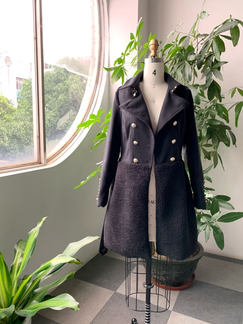 Winter Women Jacket Woolen Overcoat Long Button Slim Coat Women's Office Clothes Black Elegant Ladies Warm Sexy Coats 201112