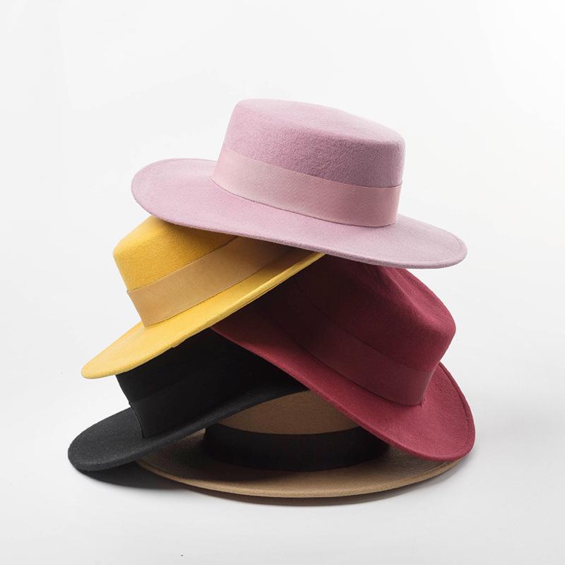 100% Wool Flat Top Hat Women Wide Brim Fedora Ribbon Bowknot Accent Dress Ladies Hat Warm Winter Hats Cap, Yellow
100% Wool Flat Top Hat Women Wide Brim Fedora Ribbon Bowknot Accent Dress Ladies Hat Warm Winter Hats Cap, Yellow