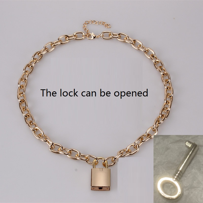 Classic Lock 1 Set= 1 Chain+1 Lock + 1 Keys Hip-hop Lock Pendant Necklace Gold Silver Padlock Necklace With Key
Classic Lock 1 Set= 1 Chain+1 Lock + 1 Keys Hip-hop Lock Pendant Necklace Gold Silver Padlock Necklace With Key