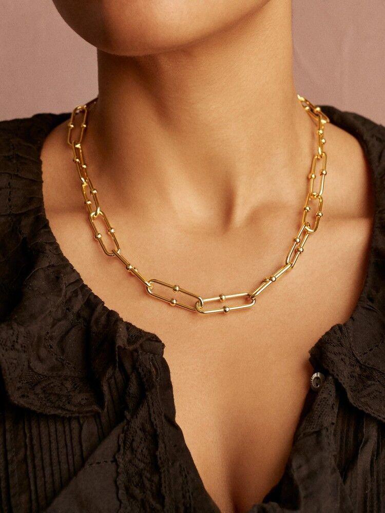 Copper Chain Chokers Necklaces Vintage U chain Statement Necklace Pendant for Women Colliers Chunky Jewelry
Copper Chain Chokers Necklaces Vintage U chain Statement Necklace Pendant for Women Colliers Chunky Jewelry