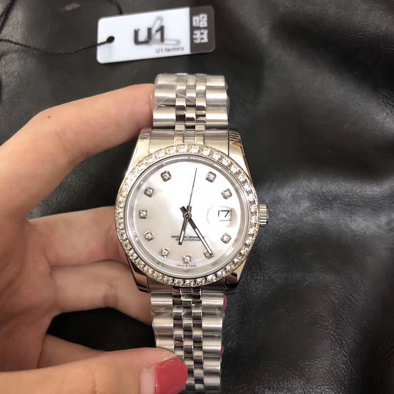 Hot sale U1 Factory 36mm Unisex Men's Watches Automatic Mechanical Sapphire Diamond Stainless Steel Lady Watches Male Female Wristwatch, Slivery;brown
Hot sale U1 Factory 36mm Unisex Men's Watches Automatic Mechanical Sapphire Diamond Stainless Steel Lady Watches Male Female Wristwatch, Slivery;brown