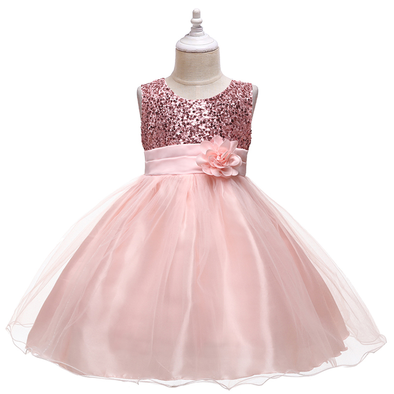 Christmas Children Dress Pearls Princess Flower Girls Wedding Kids es 3-10 Years Halloween Party 220309