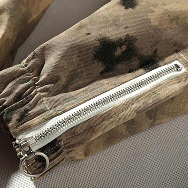 April MOMO Hip Hip Streetwear Men's Camouflage Joggers Pants Ribbons Cotton Cargo Pant Trousers Elastic Waist Harem Pants 201126wtt