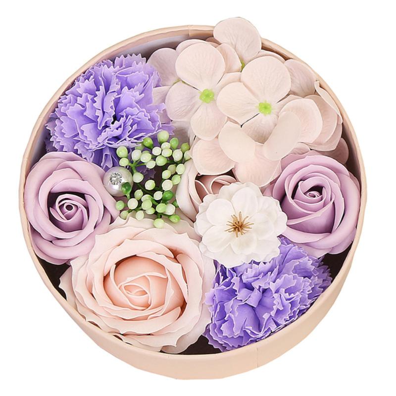 1Pc Delicate Soap Flower Small Round Box Unique Soap Bouquet Flower Arrangement Gift Box Valentine's Day Christmas Gift for Girl, Purple
1Pc Delicate Soap Flower Small Round Box Unique Soap Bouquet Flower Arrangement Gift Box Valentine's Day Christmas Gift for Girl, Purple