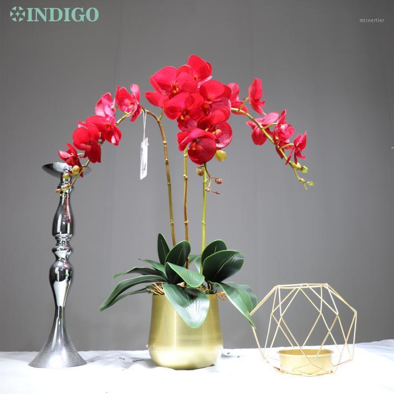 INDIGO - Red Orchid Flower Arrangment 90cm (3 orchid+3 leaf) Real Touch Flower Wedding Party Decoration Event Free Shipping1, 1 stem leaf
INDIGO - Red Orchid Flower Arrangment 90cm (3 orchid+3 leaf) Real Touch Flower Wedding Party Decoration Event Free Shipping1, 1 stem leaf