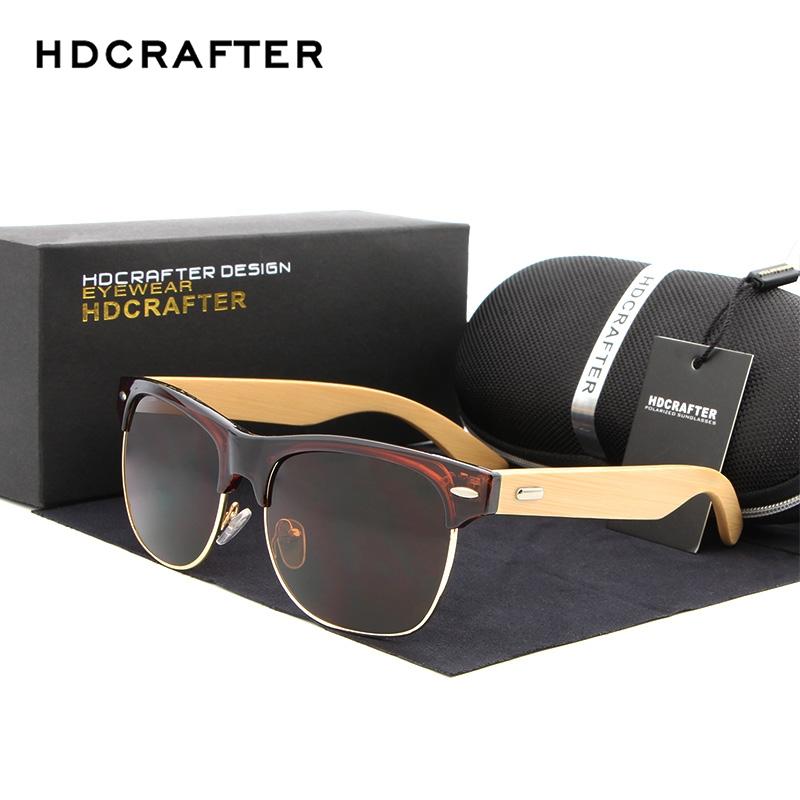 HDCRAFTER Semi-Rimless Wood Sunglasses PC Frame Handmade Bamboo Sunglass Men Wooden Sun Glasses Women masculino
HDCRAFTER Semi-Rimless Wood Sunglasses PC Frame Handmade Bamboo Sunglass Men Wooden Sun Glasses Women masculino