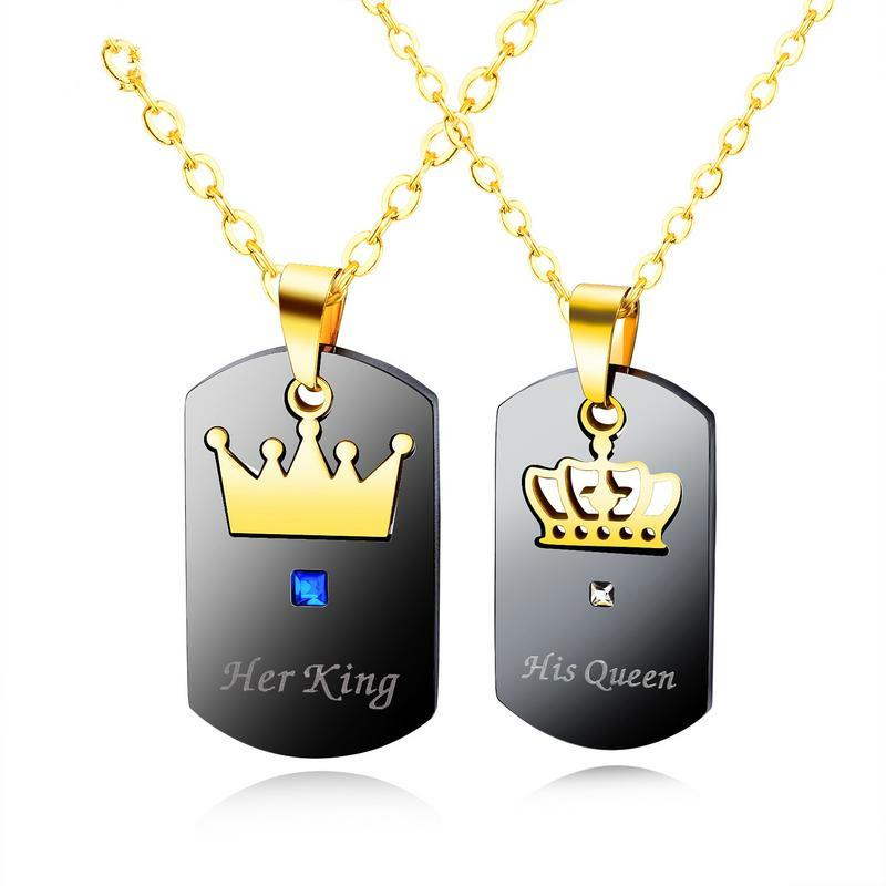 Tide Section Crown Couple Titanium Steel Pendant Necklace Jewelry Fashion Personality Couple Necklace Men's and Women's Jewelry
Tide Section Crown Couple Titanium Steel Pendant Necklace Jewelry Fashion Personality Couple Necklace Men's and Women's Jewelry