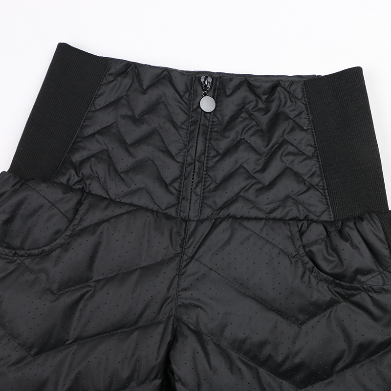 Women Winter Pant High Waist Duck Down Warm For Ladies Work Casual Slim Womens Formal Trousers Long Black Pants Women's classic 201106