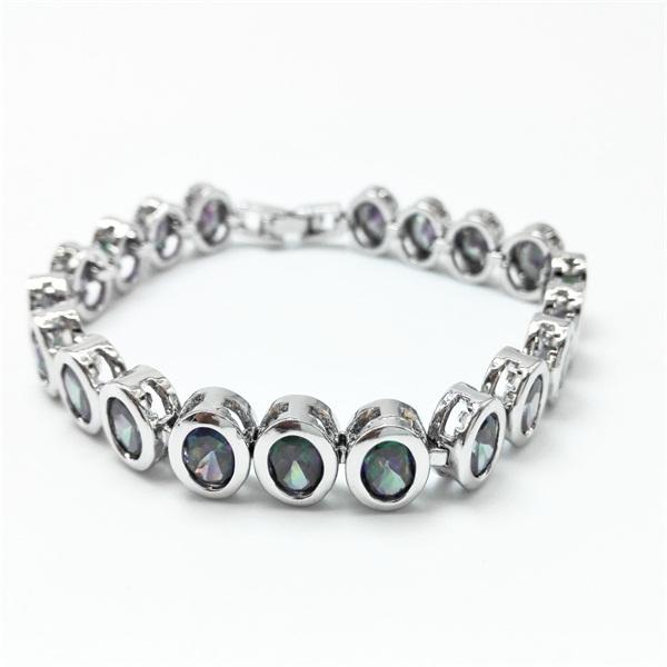 Women Fashion Jewelry Bracelets & Bangle White Gold Filled Rainbow Color Zircon Stone pulseras mujer High Quality
Women Fashion Jewelry Bracelets & Bangle White Gold Filled Rainbow Color Zircon Stone pulseras mujer High Quality