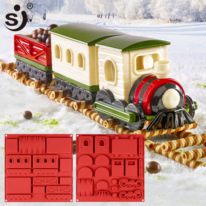 SJ Christmas Cake Mould Gingerbread Train Decoration Silicone Baking Molds FDA Approved Mousse Craft Cake Bakeware Tray 2019 T200524
SJ Christmas Cake Mould Gingerbread Train Decoration Silicone Baking Molds FDA Approved Mousse Craft Cake Bakeware Tray 2019 T200524